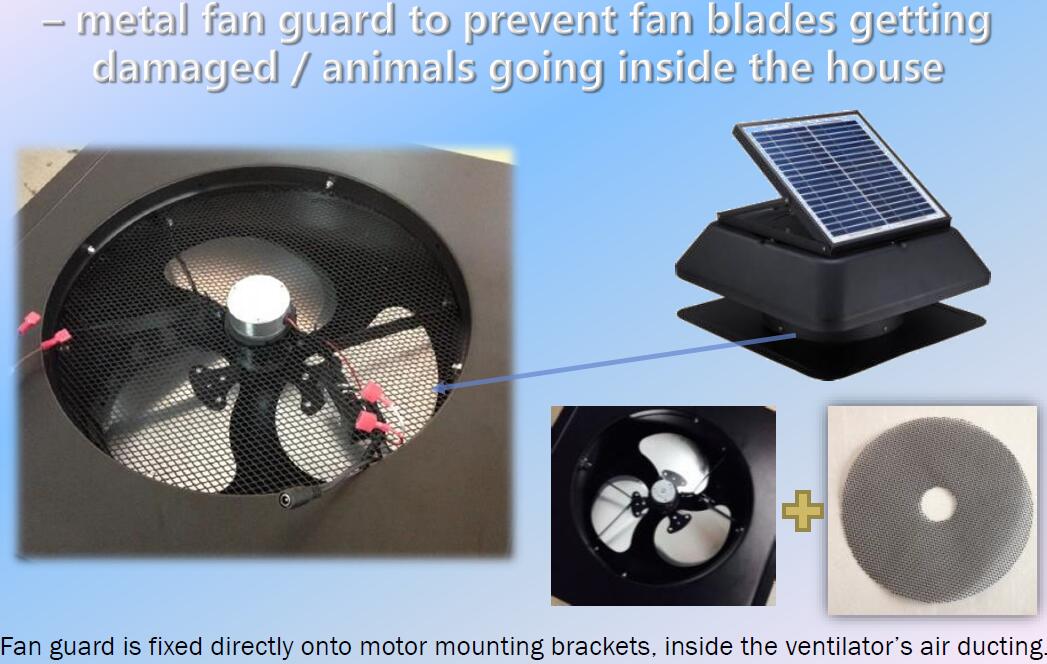 metal fan guard for solar exhaust fan
