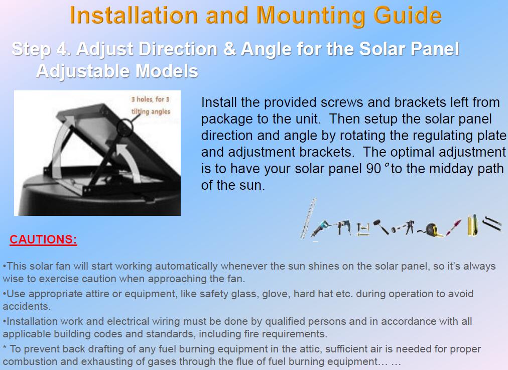 solar air exhaust fan