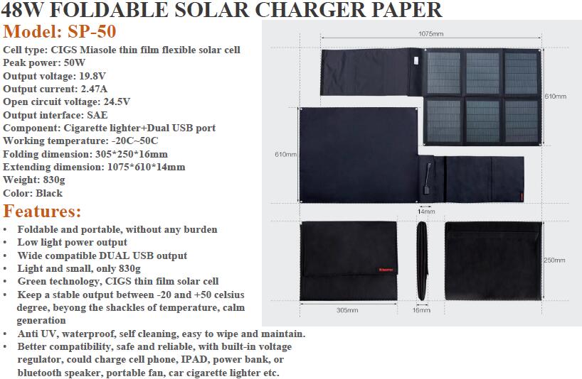 48W folding solar charger 48W folding solar charger