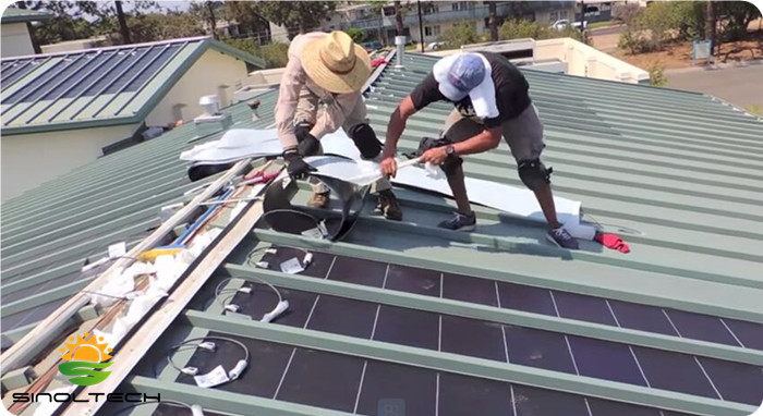 standing seam flexible solar pv panel