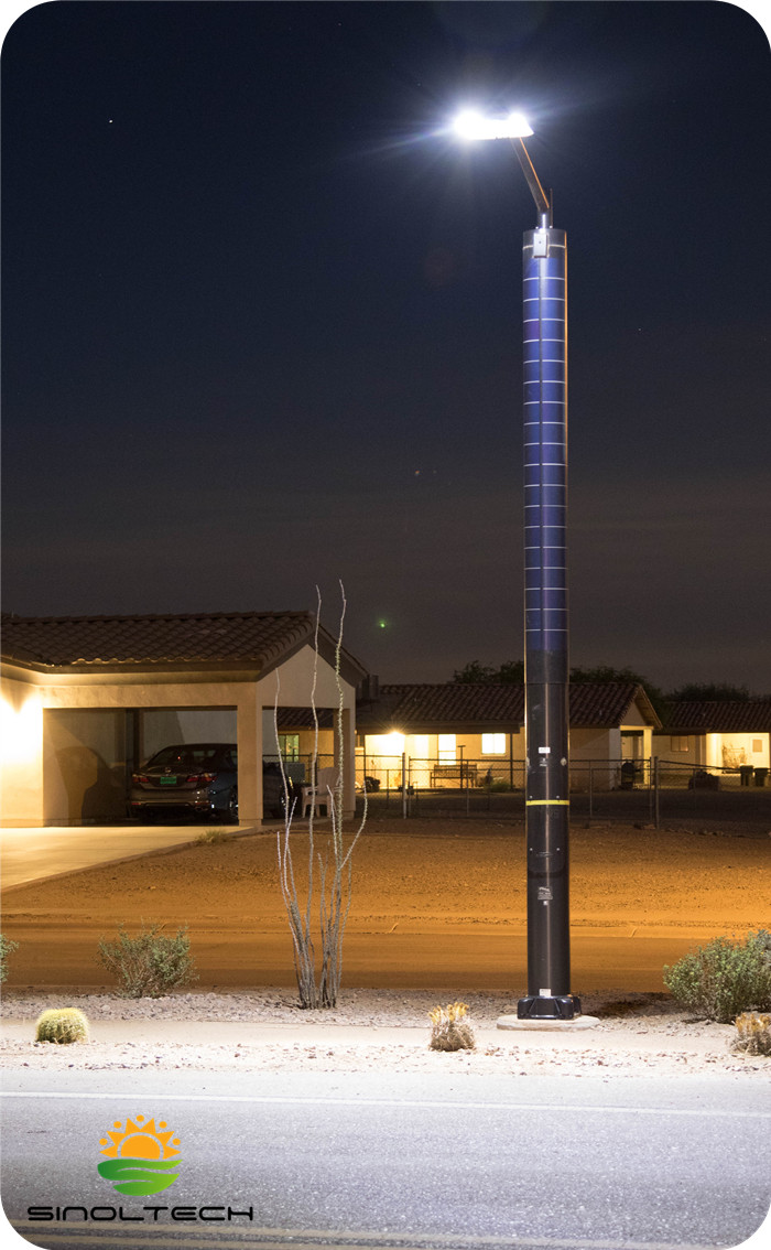 Solar panel light pole deals