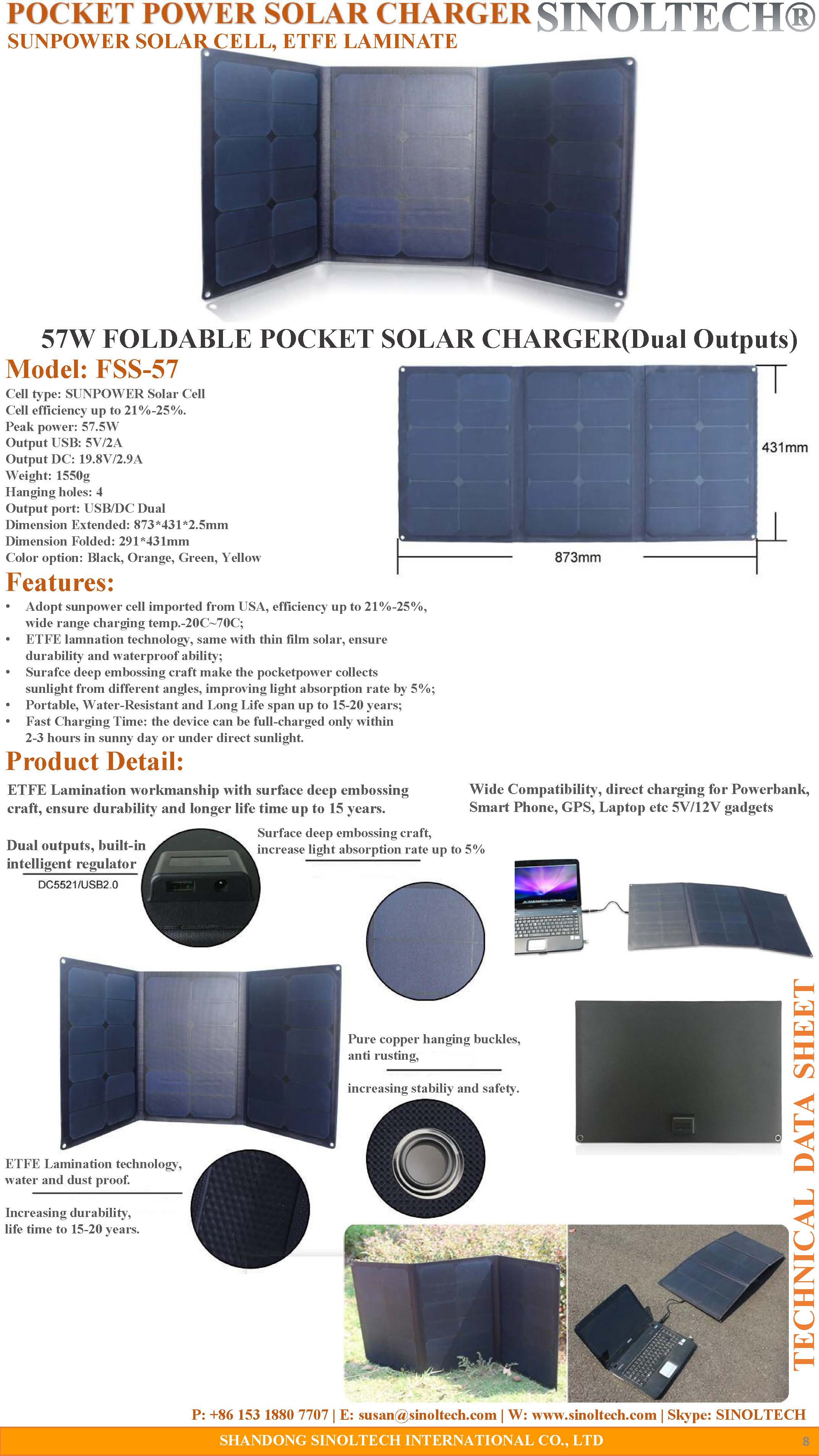 57W FOLDING SOLAR CHARGER