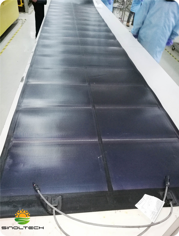 291W thin film flexible solar module